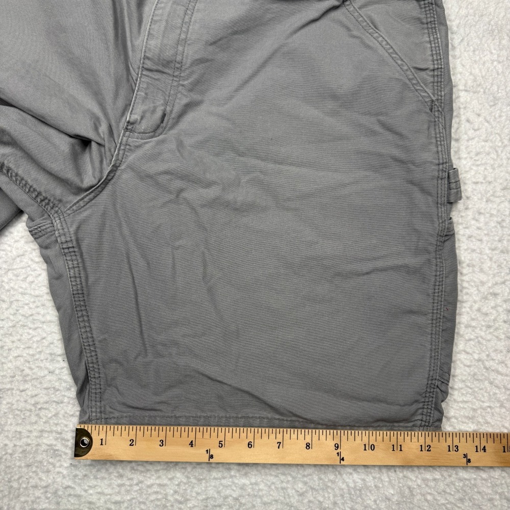 Vintage Carhartt Shorts Gray Canvas Carpenter B144 APH Workwear Men's Size 38 - Picture 5 of 10